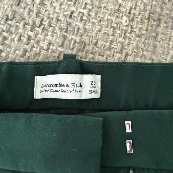 Abercrombie & Fitch Dark Green Tailored Pants - Picture 3 of 3